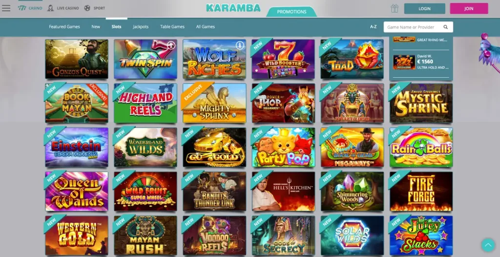 Karamba Casino Plattform