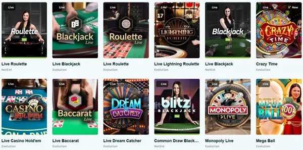 Casino interface preview