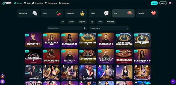Space Casino games